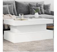 vidaXL Table basse 839847 avec lumières LED 90×50×40 cm Blanc