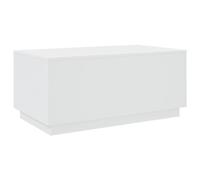 Vidaxl Table Basse Avec Lumières Led Blanc 90x50x40 Cm Blanc