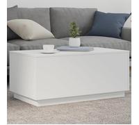 Vidaxl Table Basse Avec Lumières Led Blanc 90x50x40 Cm Blanc