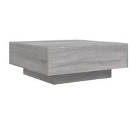 vidaXL Table Basse avec Lumières LED, Table d'Appoint, Bout de Canapé, Meuble de Salon Salle de Séjour, Moderne, Sonoma Gris 836593