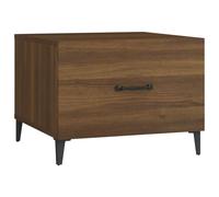 vidaXL Table basse avec pieds en métal Chêne marron 50x50x40 cm