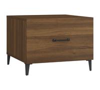 Vidaxl Table Basse Avec Pieds En Métal Chêne Marron 50x50x40 Cm Marron