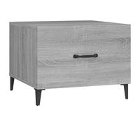 vidaXL Table basse Table d'appoint avec pieds en métal Sonoma gris 50x50x40 cm