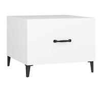 vidaXL Table basse Table d'appoint avec pieds en métal blanc 50x50x40 cm