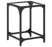 vidaXL Table basse avec plateau en verre Transparent 30x30x40 cm Acier