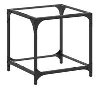 vidaXL Table basse avec plateau en verre Transparent 40x40x40 cm Acier