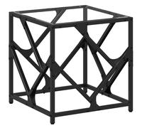 vidaXL Table basse avec plateau en verre Transparent 40x40x41 cm Acier