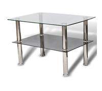 vidaXL Table basse avec plateau verre
