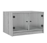 vidaXL Table basse avec portes en verre sonoma gris 68x50x42 cm836369 Gris G