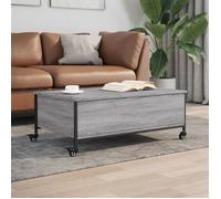 vidaXL Table basse 842299 – avec roulettes, rangement, bout de canapé, moderne