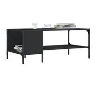 vidaXL Table basse avec support noir 100x51x40 cm bois d'ingénierie 837732