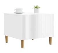 vidaXL Table Basse avec tiroir Blanc 49 x 50 x 40 cm Bois d'ingénierie, Table de Salon, Design Compact, Style Vintage rectangulaire, Bois d'ingénierie, Bon Rangement pour Maisons Modernes