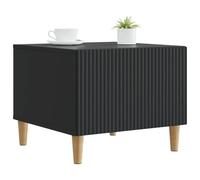 vidaXL Table Basse avec tiroir Noir 49 x 50 x 40 cm Bois d'ingénierie, Table de Salon, Design Compact, Style Vintage rectangulaire, Bois d'ingénierie, Bon Rangement pour Maisons Modernes