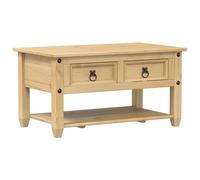 vidaXL Table basse Corona avec tiroirs 85x50x45 cm en bois de pin massif