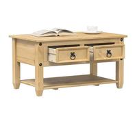 vidaXL Table basse avec tiroirs Corona 85x50x45 cm bois de pin massif, table d'appoint, table de salon, table d'accent, bout 4002772