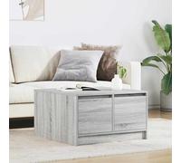 vidaXL Table basse avec tiroirs sonoma gris 70,5x70x40 cm