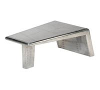 vidaXL Table basse Aviator style avion vintage Aluminium 246362 Argent G