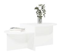 vidaXL Table Basse Blanc 100 x 50 x 40 cm Bois d'ingénierie, Table Basse élégante, Design épuré, déco Moderne pour Salon, pièce maîtresse Fonctionnelle pour Tous Les espaces