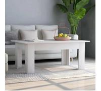 vidaXL Table basse 801179 Bois d'ingénierie Blanc 100x60x42 cm
