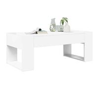 vidaXL Table Basse Blanc 110 x 50 x 41 cm Bois d'ingénierie, Table Basse rectangulaire élégante, Pratique et Moderne, ajout déco pour Salon, pièce maîtresse du Foyer