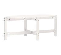 vidaXL Table Basse Blanc 118x63x45 cm Bois Massif de pin