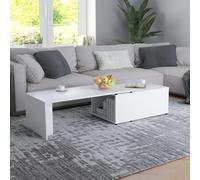 Vidaxl Table Basse Blanc 150x50x35 Cm Bois D'ingénierie Blanc