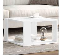 vidaXL Table basse d'appoint 51,5 x 51,5 x 30 cm Bois d'ingénierie Blanc