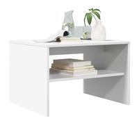 vidaXL Table Basse Blanc 60 x 50 x 40 cm Bois d'ingénierie, Table Basse Tendance pour Salon, Design rectangulaire en Bois, pièce maîtresse décorative, Pratique pour Tous