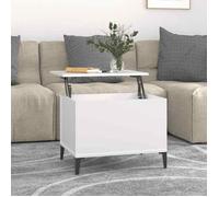 vidaXL Table basse Blanc 60x44 5x45 cm Bois d'ingénierie 819572