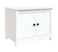 Vidaxl Table Basse Blanc 71x49x55 Cm Bois Massif De Pin Blanc