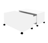 Vidaxl Table Basse Blanc 75x75x38 Cm Aggloméré