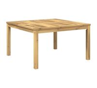 vidaXL Table Basse Blanc 80 x 80,5 x 45 cm Bois d'Acacia Massif