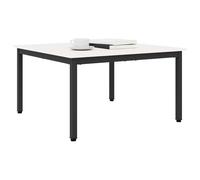 vidaXL Table basse carrée 80×80×45 cm blanc – bois de pin massif, design minimaliste