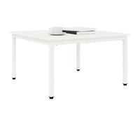 vidaXL Table Basse Blanc 80 x 80 x 45 cm Bois de pin Massif, Salon, Design carré, Approche Minimaliste, Matériaux durables, Élégance Simple, pour Tous Les espaces, Qualité