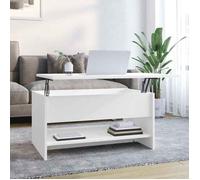 vidaXL Table basse Blanc 80x50x40 cm Bois d'ingénierie 809656