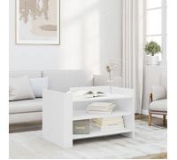 vidaXL Table basse blanche 80x50x50 cm bois composite