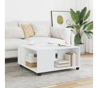 Vidaxl Table Basse Blanc 80x80x40 Cm Bois D'ingénierie Blanc