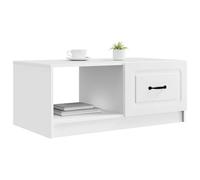 vidaXL Table Basse Blanc 90 x 50 x 37 cm Bois d'ingénierie, Table Basse rectangulaire Vintage Chic, Rangement spacieux pour Salon, Meuble décoratif en Bois