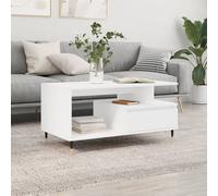 vidaXL Table basse Blanc 90x49x45 cm Bois d'ing¿¿nierie