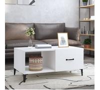 vidaXL Table basse Blanc 90x50x40 cm Bois d'ingénierie 812663