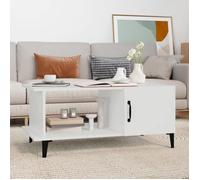 Vidaxl Table Basse Blanc 90x50x40 Cm Bois D'ingénierie Blanc