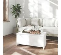 vidaXL Table basse blanc 90x50x41,5 cm bois d'ingénierie809818 Blanc G