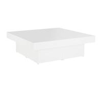 Vidaxl Table Basse Blanc 90x90x28 Cm Aggloméré Blanc