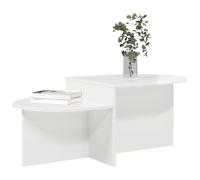 vidaXL Table Basse Blanc Brillant 100 x 50 x 40 cm Bois d'ingénierie, Table Basse élégante, Design épuré, déco Moderne pour Salon, pièce maîtresse Fonctionnelle pour Tous Les espaces