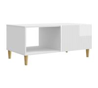 vidaXL Table basse Blanc brillant 90 x 50 x 40 cm Bois d'ingénierie