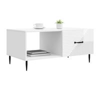 vidaXL Table basse Blanc brillant 90 x 50 x 40 cm Bois d'ingénierie
