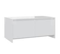 Vidaxl Table Basse Blanc Brillant 90x50x41,5 Cm Aggloméré Multicolore