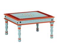 vidaXL Table basse 353763 – Bois de manguier massif peint à la main Bleu