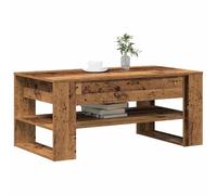 vidaXL Table Basse Bois Ancien 102 x 55 x 45 cm Bois d'ingénierie | Apporte une ambiance rustique avec une belle finition en vieux bois, Fabriqué en chêne massif pour une longue durée de vie,