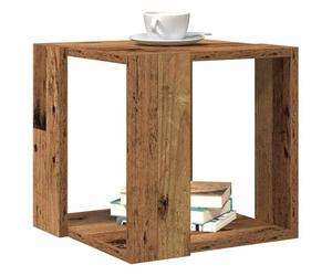 vidaXL Table Basse Bois Ancien 32 x 32 x 30 cm Bois d'ingénierie | Un style rustique qui se marie bien avec une déco naturelle, Juste à l'écart du soleil et évitez les nettoyants agressifs,